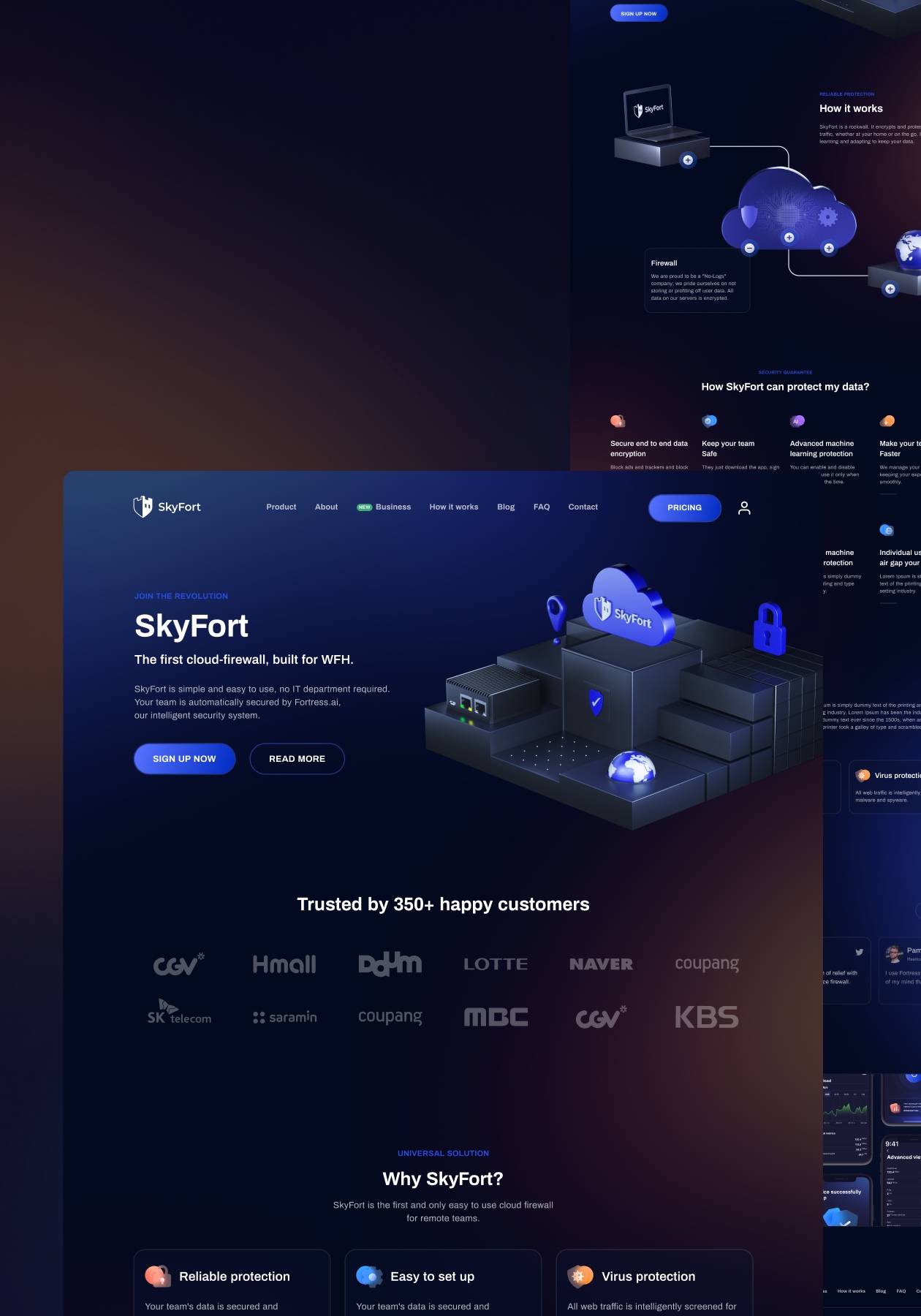 SkyFort – Security Firewall website - Website Development - Photo