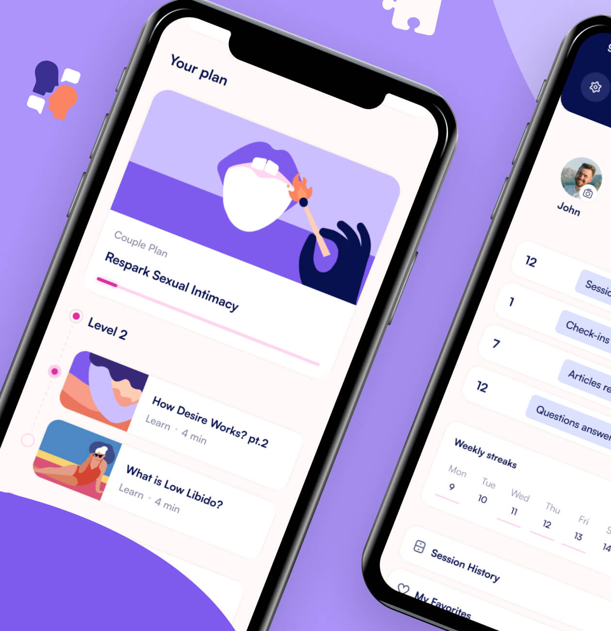 Blueheart – digital sex therapy mobile app - Website Development - Photo 2