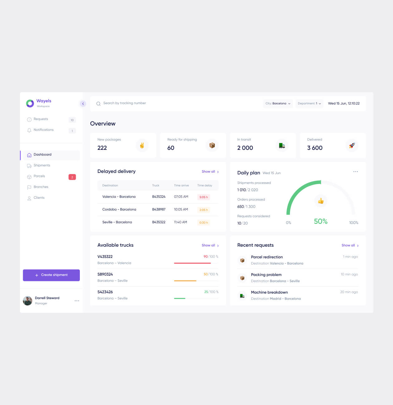 Wayels – Courier System Dashboard - Website Development - Photo 4