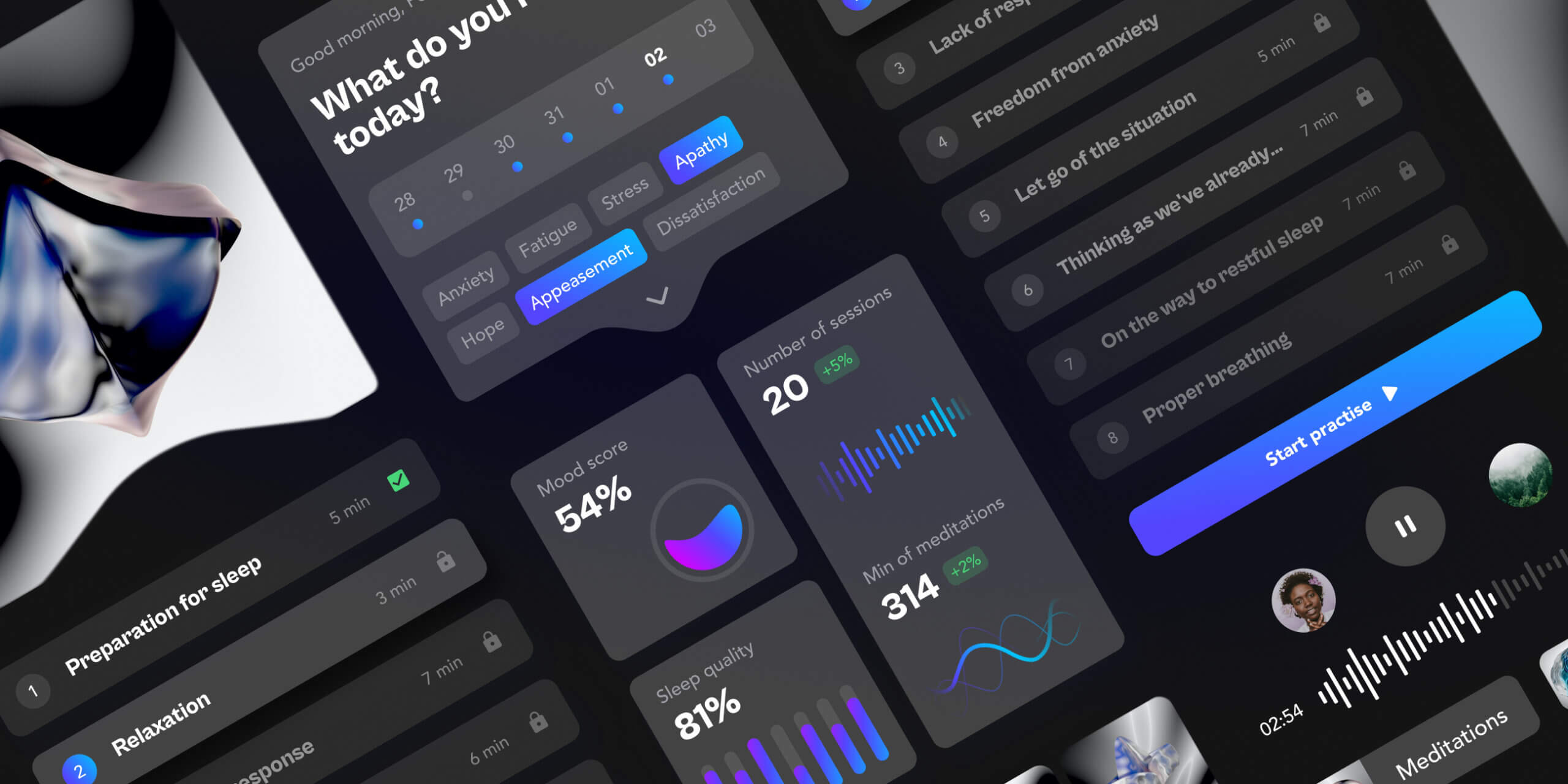 Meby – Meditation mobile app - Website Development - Photo 9
