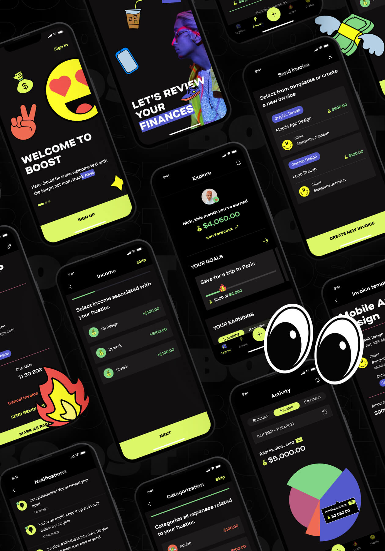 BOOST – Income tracker mobile app for freelancers - Website Development - Photo