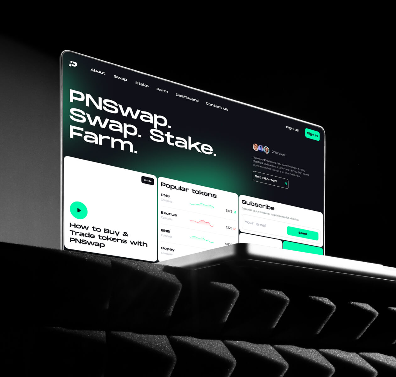 PNSwap – token exchange platform - Website Development - Photo