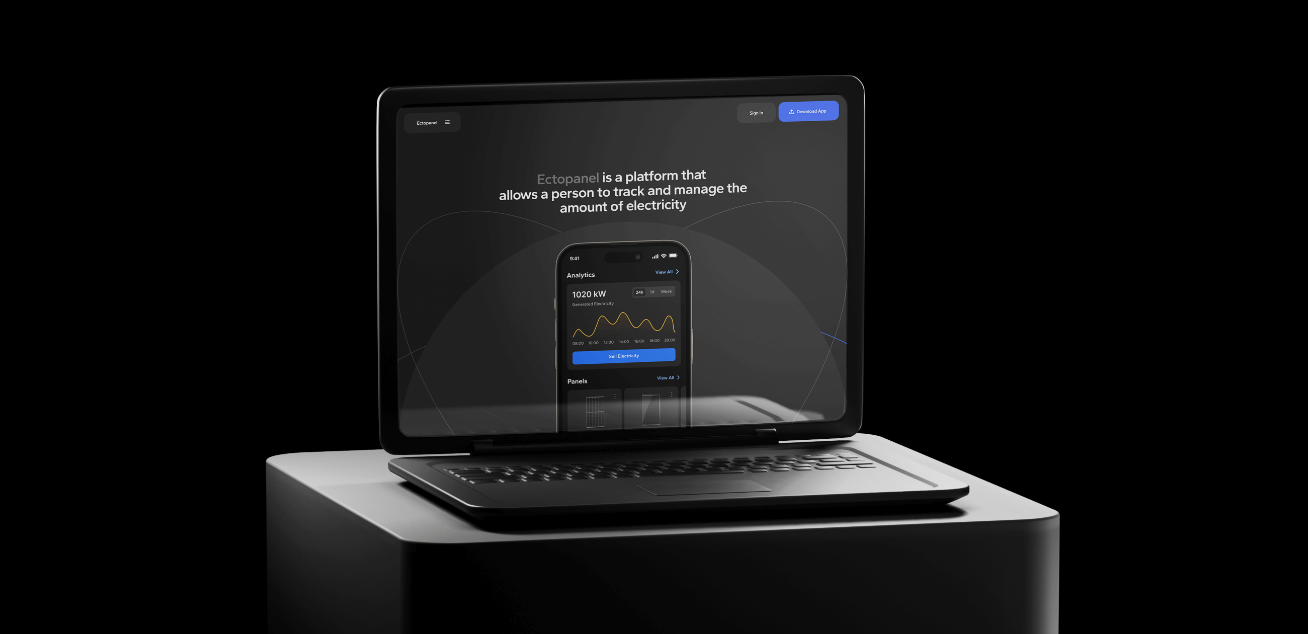 Ectopanel – Promo website for mobile app - Website Development - Photo 1