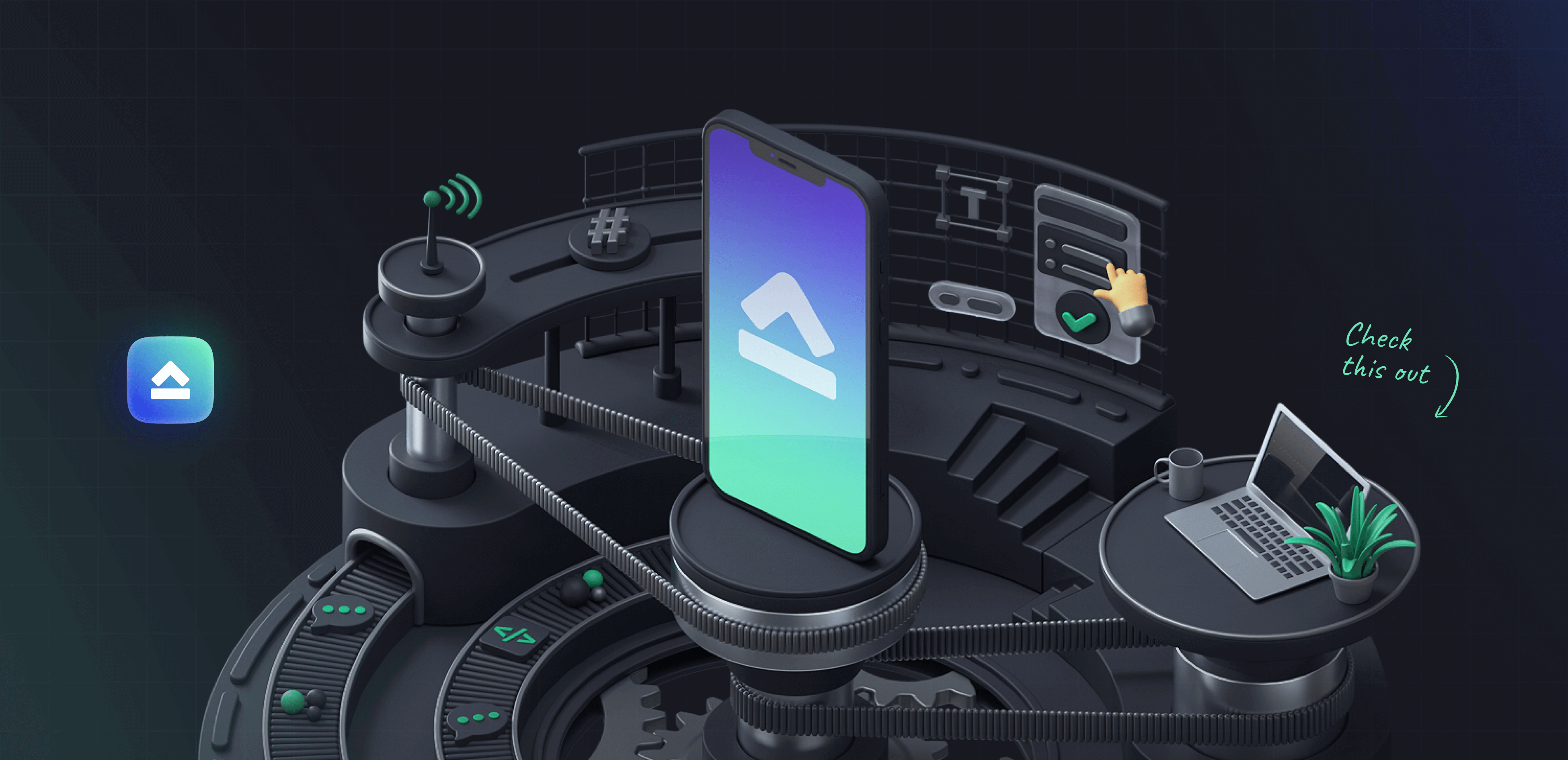 Appsent – Branding for the Application Developers company - Website Development - Photo 1