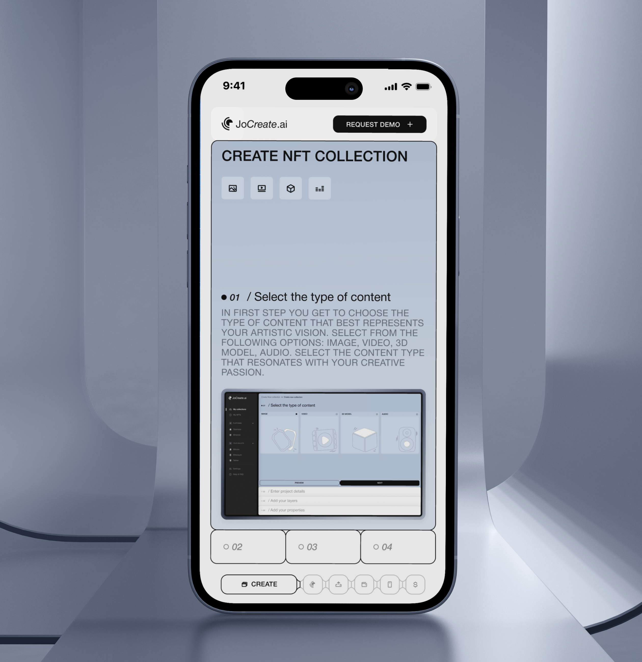 JoCreate – Promo website for web app - Website Development - Photo 10