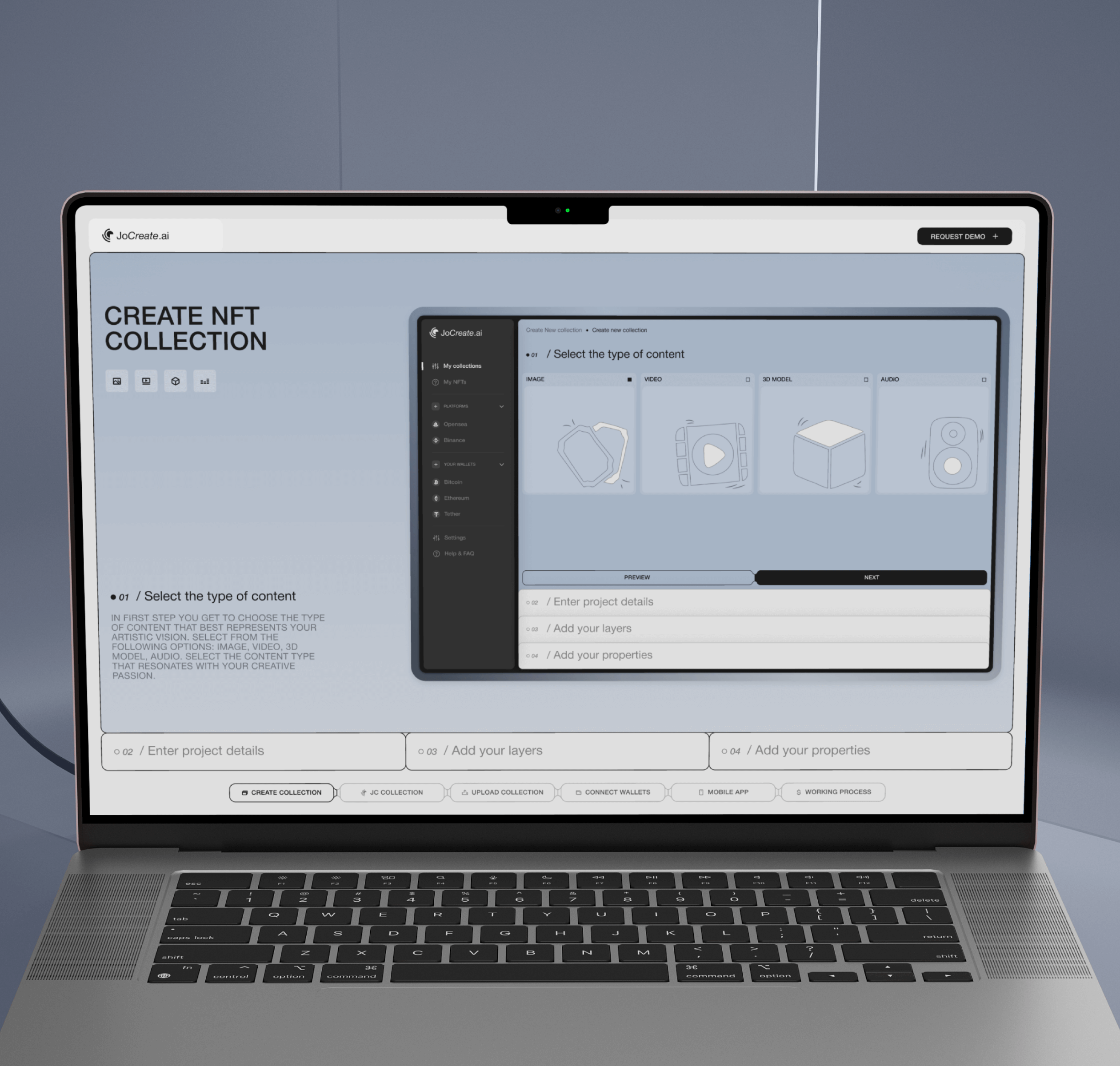 JoCreate – Promo website for web app - Website Development - Photo 